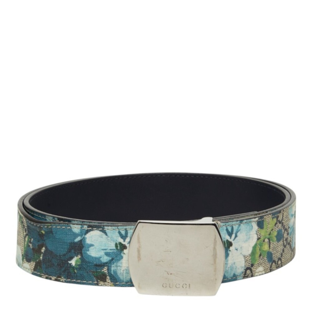 Gucci GG Blooms Belt, Size 91/36, 546375, Beige Multicolor Leather, Women's, ...